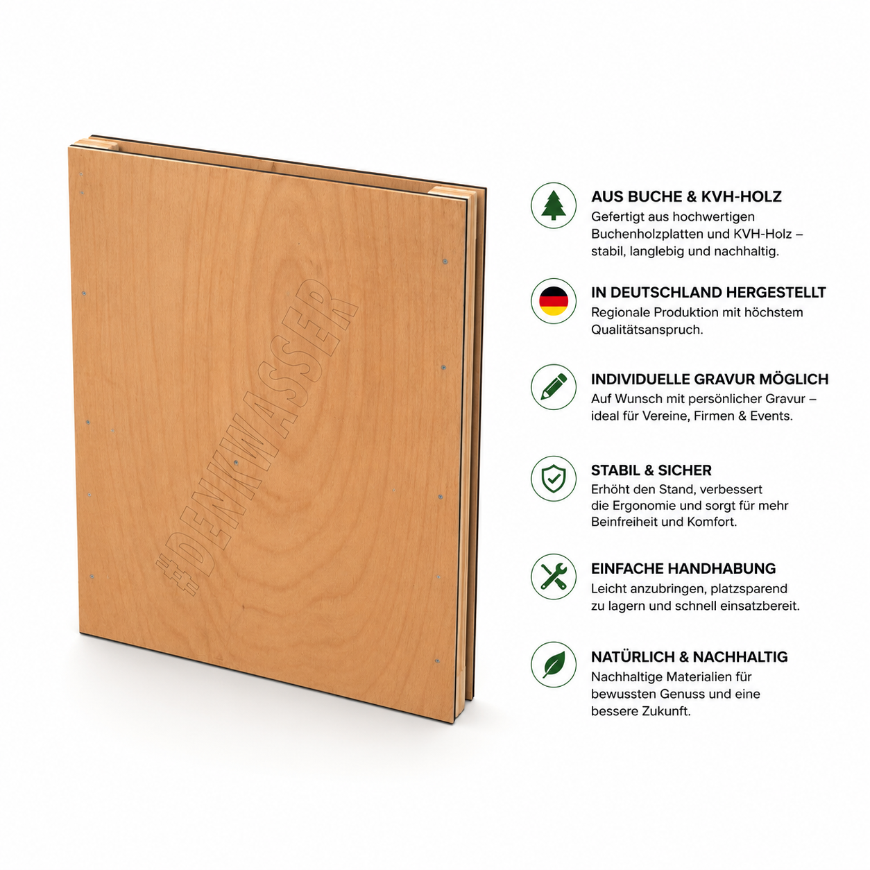 Biertischerhöhung aus Buche & KVH-Holz